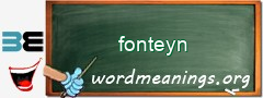 WordMeaning blackboard for fonteyn